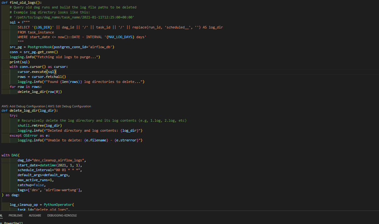 Hintergrund Code