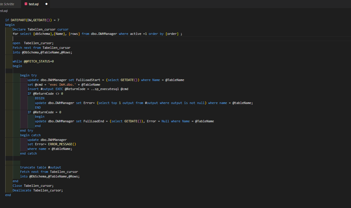 Hintergrund Code
